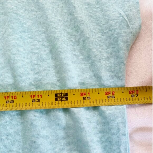 NWT J. Jill Love Linen Knit Top Lightweight Oversized V-neck size 1X Aqua Blue - Picture 16 of 16